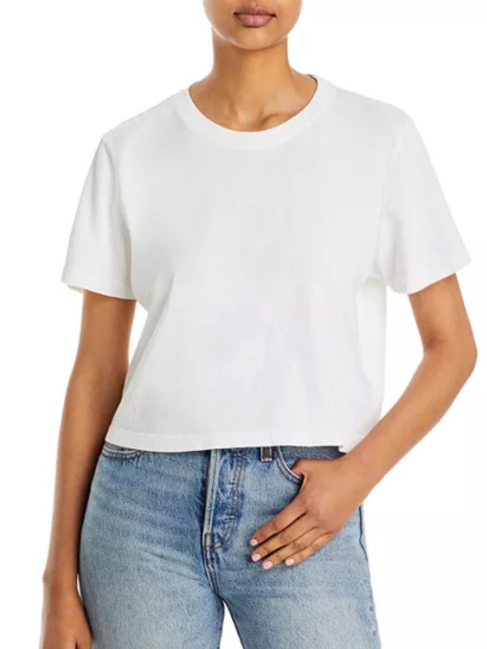 DL1961 100% Cotton White Short Sleeve Crewneck Tee